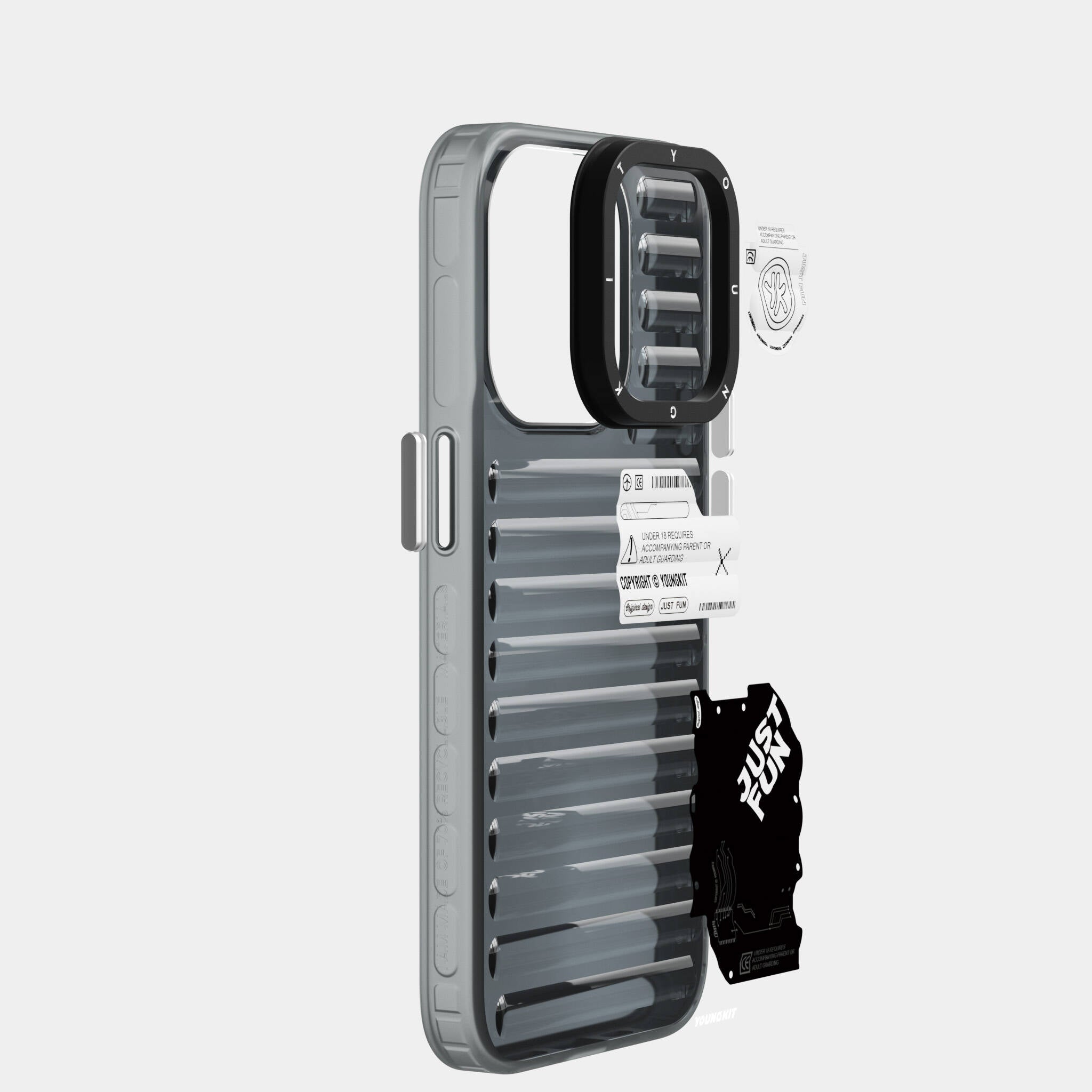 YoungKit Fluorite Serisi iPhone 15 Pro Max Şeffaf Renkli Tasarım Telefon Kılıfı - 13 YoungKit Fluorite Serisi iPhone 15 Pro Max Şeffaf Renkli Tasarım Telefon Kılıfı - 13